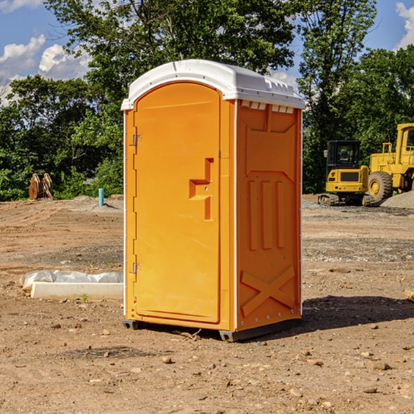 how often are the porta potties cleaned and serviced during a rental period in Franktown